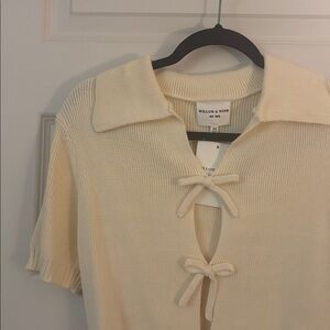 Willow & Wind Cream Knit Top